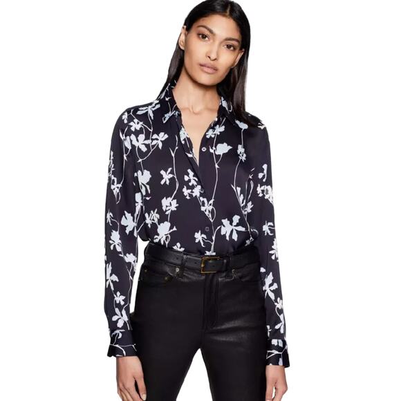 Equipment Femme Women's Essential Floral Shirt in Eclipse Multi Size Small - Picture 1 of 13